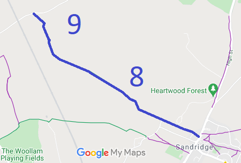 Map showing Sandridge 8