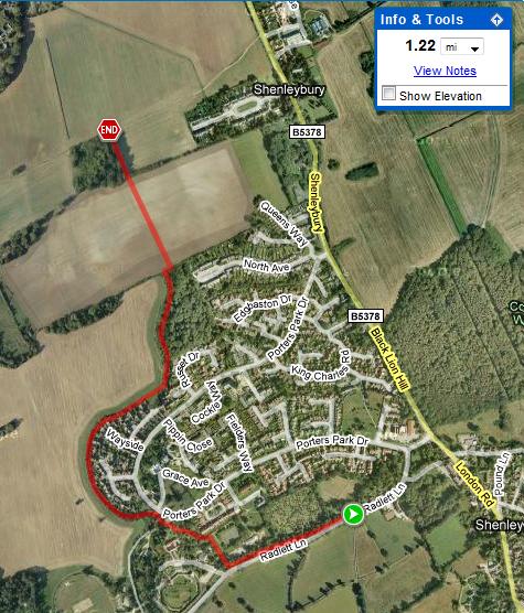 route from mapmyrun.com