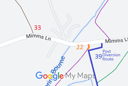 Map showing recorded Shenley and Ridge paths