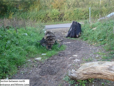 Photograph of proposed route of Shenley 39