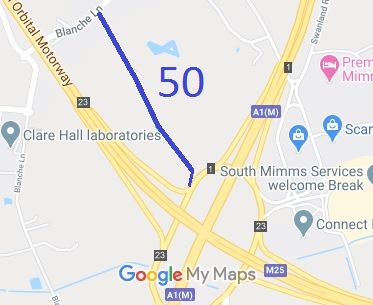 Plan of South Mimms 50