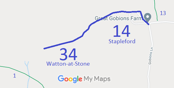 Map showing Stapleford 14