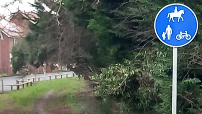 Photograph of route from Stevenage 103 to Stevenage 22 bridleways