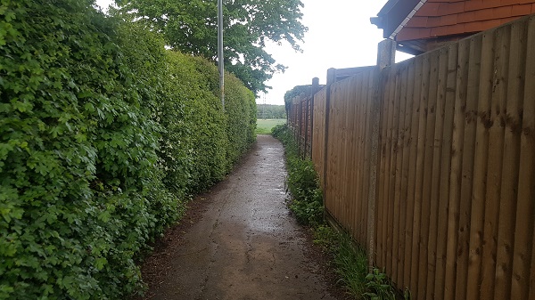 Stevenage 17 bridleway runs along this alleyway