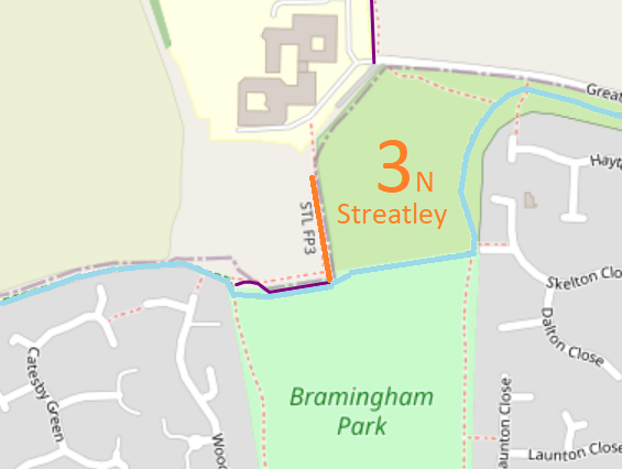 Map showing recorded paths