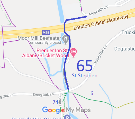 Map showing recorded St Stephen paths