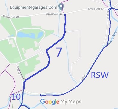 Map showing St Stephen 7 bridleway
