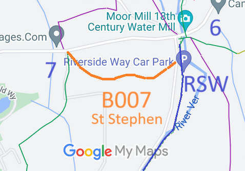 Map showing recorded St Stephen paths