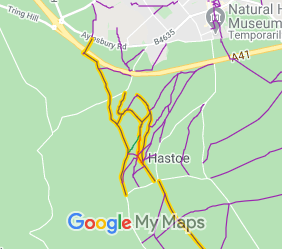 Map showing Tring Town 36 byway