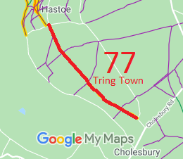 Map showing Tring Town 77 byway
