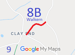 Map showing Walkern 8b