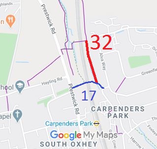Map showing Watford Rural 32