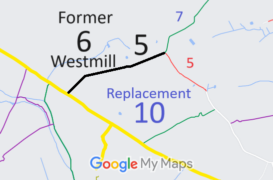 Map showing recorded Westmill paths